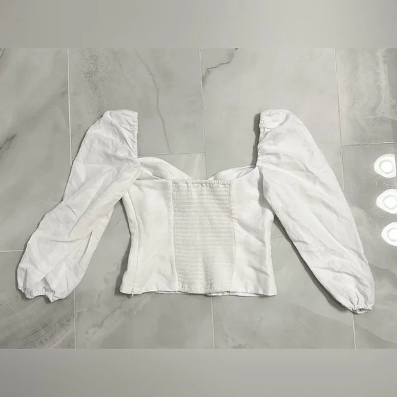 NWOT Wilfred White Muse Linen Blouse - Picture 5 of 9